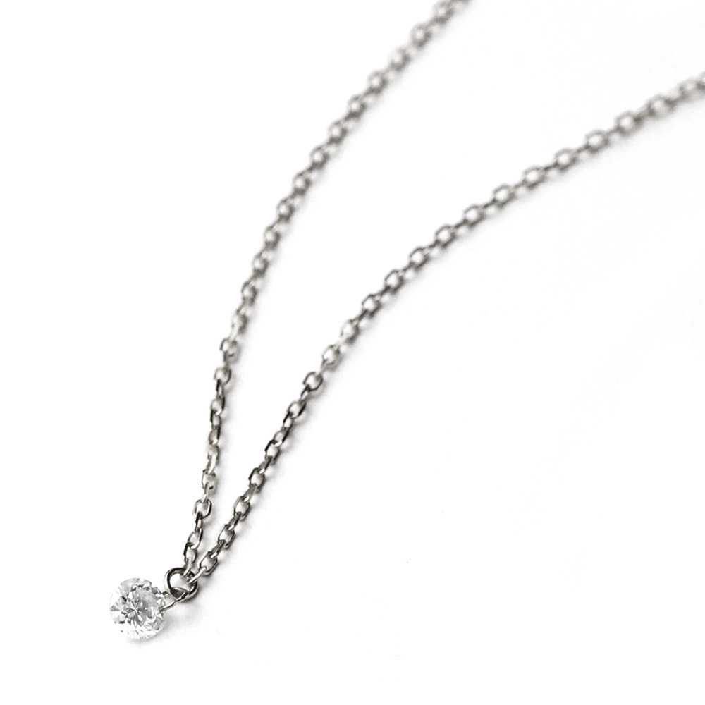 K18 ダイヤモンド ネックレス 0.1ct アンドレス レディース 18k