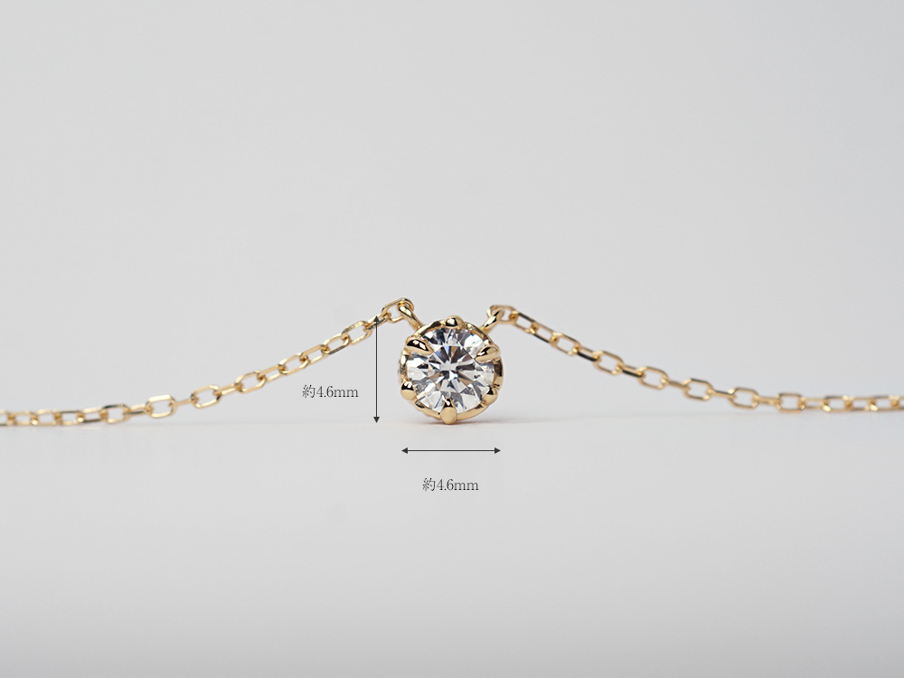 ダイヤモンド ネックレス 一粒 レディース 0.2ct ゴールド