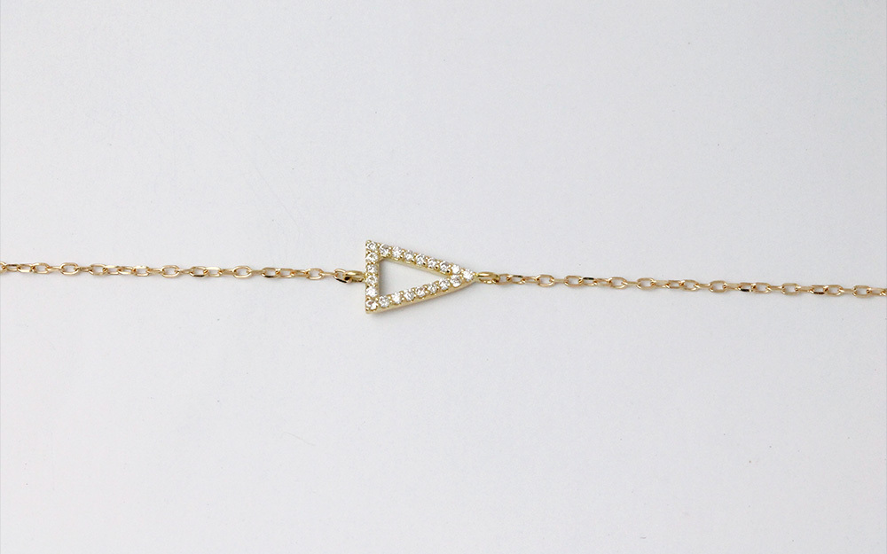 ブレスレット レディース 18K ガトー ダイヤモンド 三角形