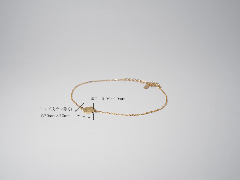 K18 プラージュ ブレスレット レディース コイン プレート