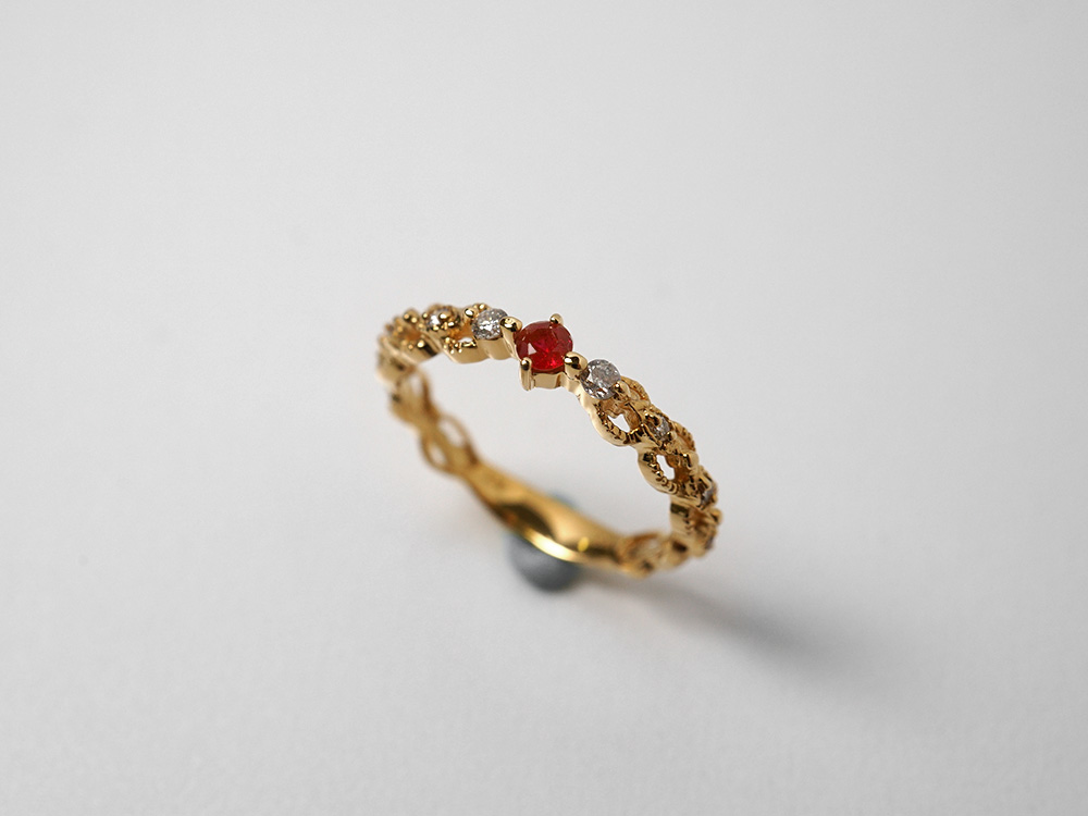 K18　ルビー　ダイアモンド　リング K18 ルビー ダイヤモンド リング - JEWELRY YAYOI