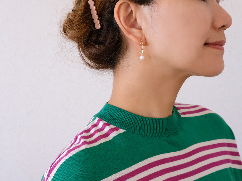 K18 アコヤ アメリカンピアス – I&JEWELRY