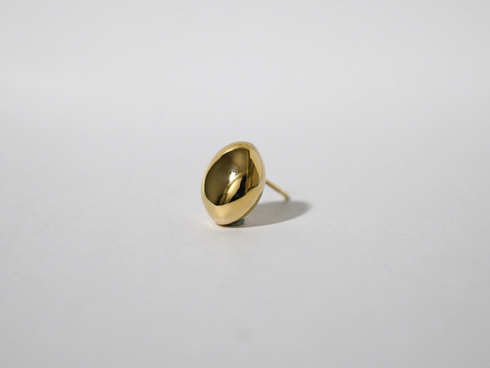 K18 ファーバ ピアス レディース 女性用 ゴールド 18K 18金 楕円 球体