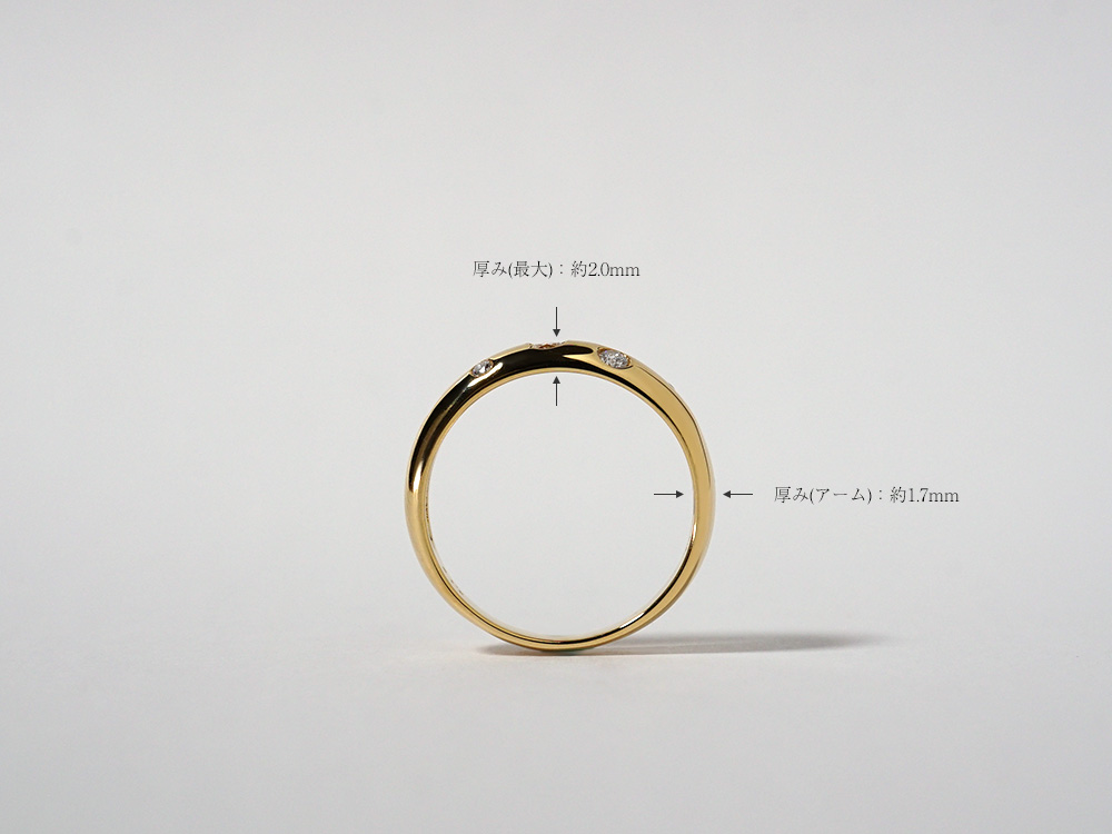 18K リング レディース 指輪 ドット ダイヤモンド マット