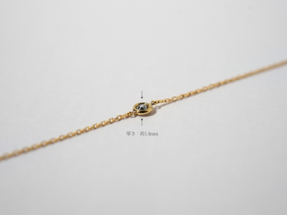 K18 ダイヤモンド ブレスレット 0.1ct The pavilion シンプル ブレス