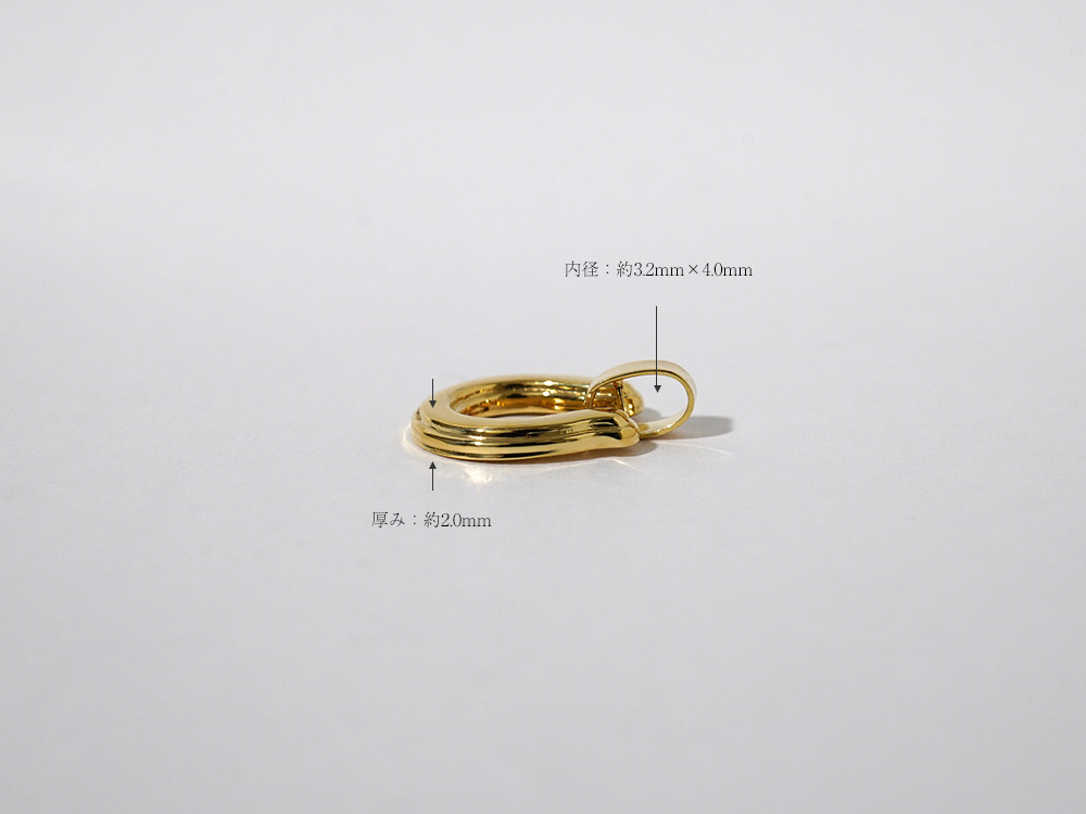 K18 ホースシュー ペンダントトップ レディース 18K 18金 ゴールド