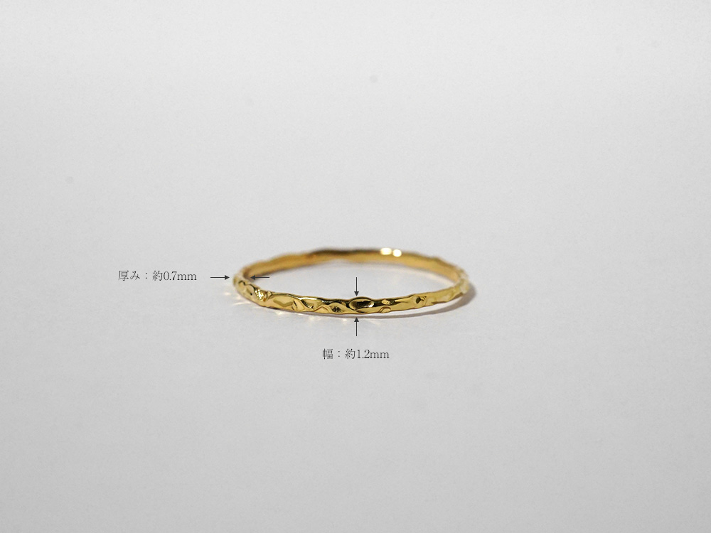 K18 ラヴァ リング レディース 女性用 18K 18金リング ピンキーリング