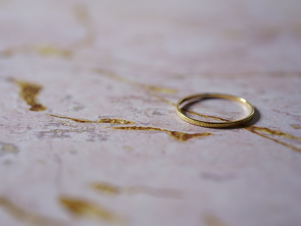 Be  18k リング K18 ハラネ リング レディース 18K 18金リング ピンキーリング 重ね