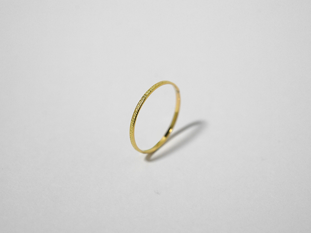 K18 ハラネ リング レディース 18K 18金リング ピンキーリング 重ね