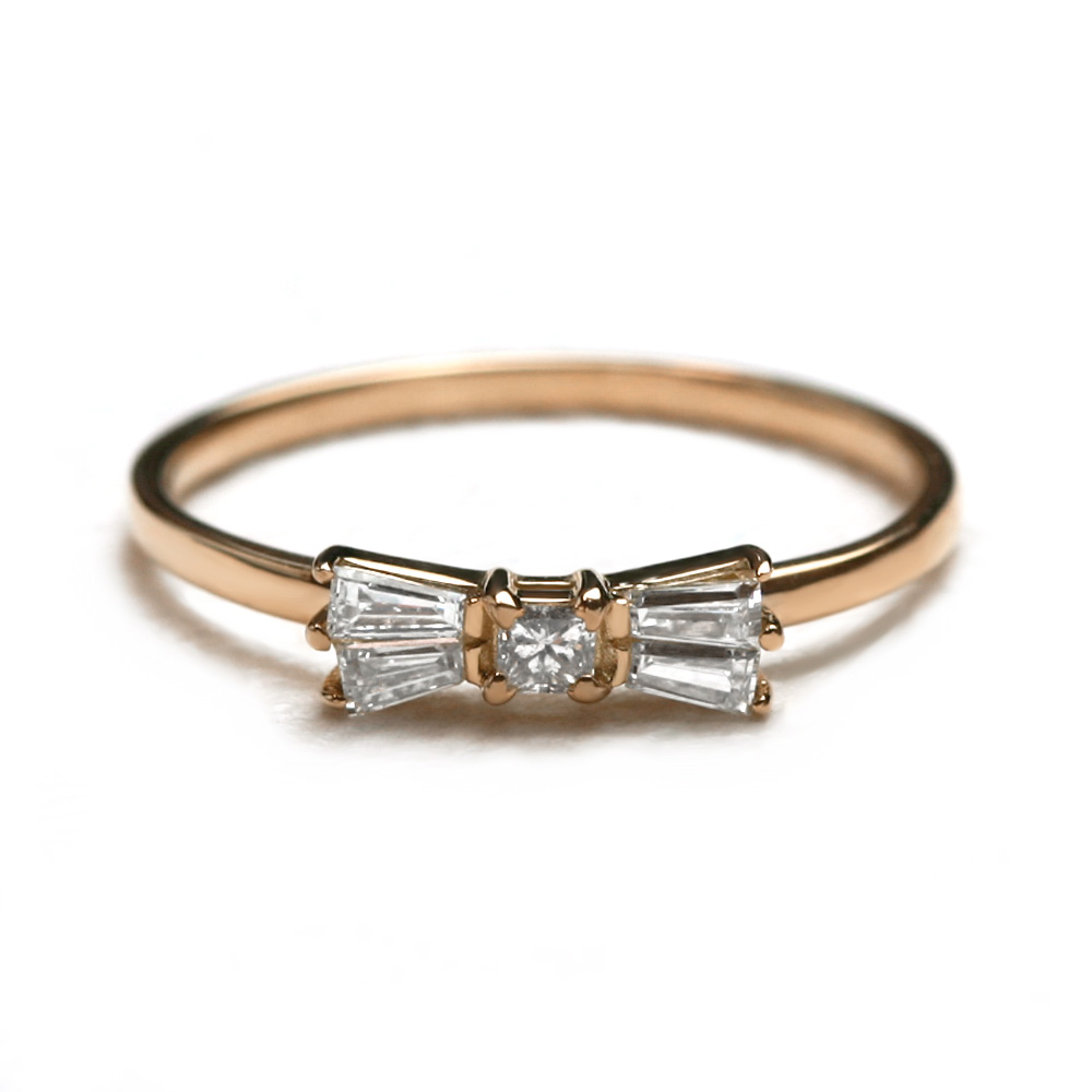 リボンカットCZダイヤ ペアリング レディース 指輪 ring | Pay ID