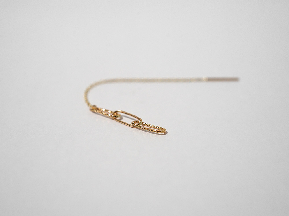 K18 ネブラ チェーン ピアス レディース アメリカンピアス 18K 18金