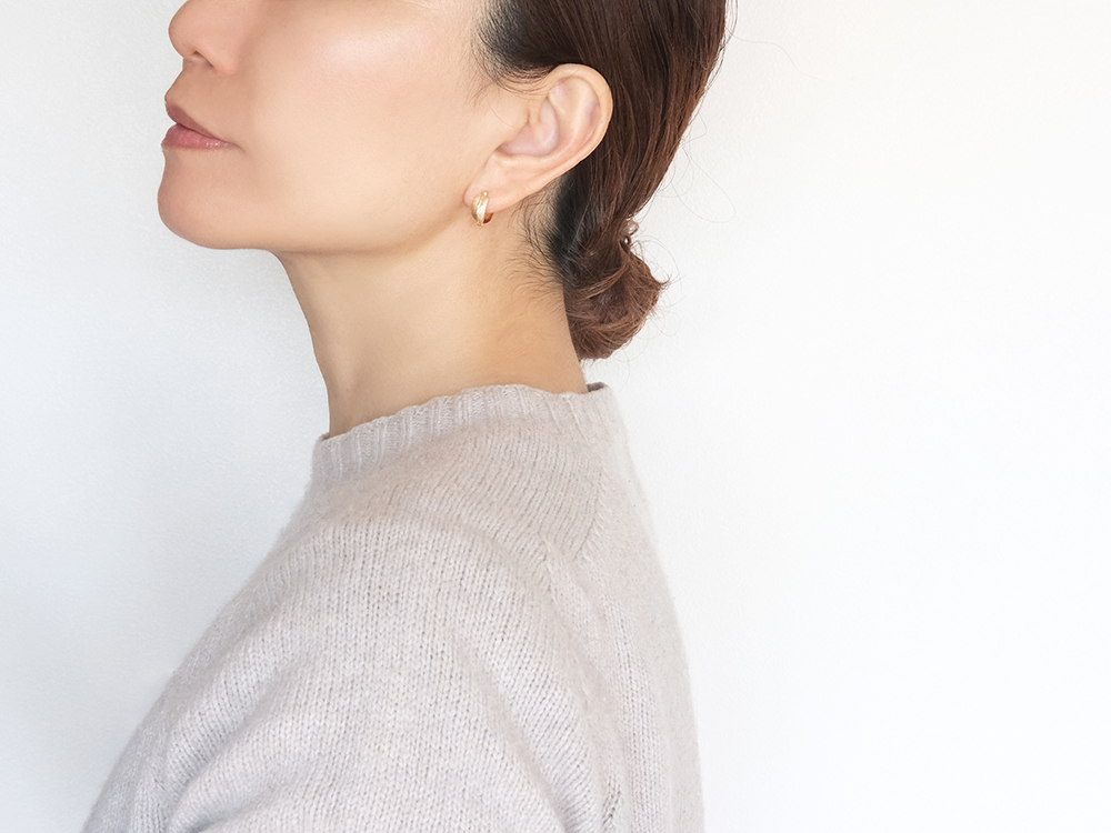 片耳販売】 K18 プルマ フープピアス 13mm レディース メンズ 羽