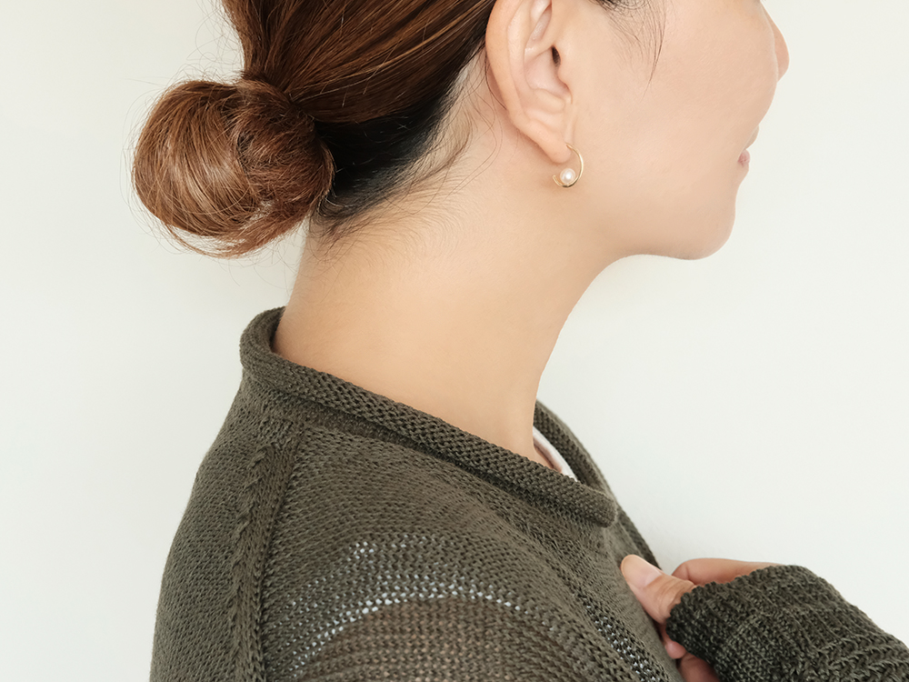 K18 ロス パール ピアス レディース 真珠ピアス 5mm 18K 18金 スタッド