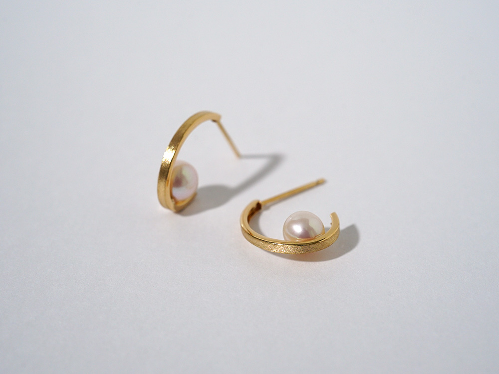 K18 ロス パール ピアス レディース 真珠ピアス 5mm 18K 18金 スタッド 