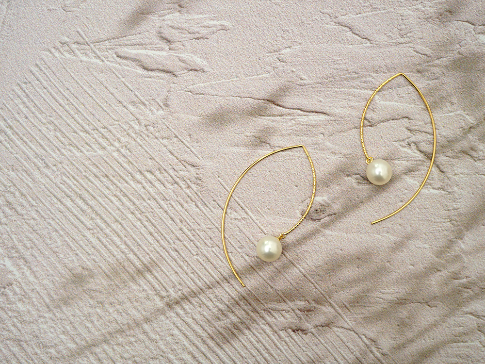 K18 アニマ パール ピアス レディース 女性用 18K 18金 6mm 真珠