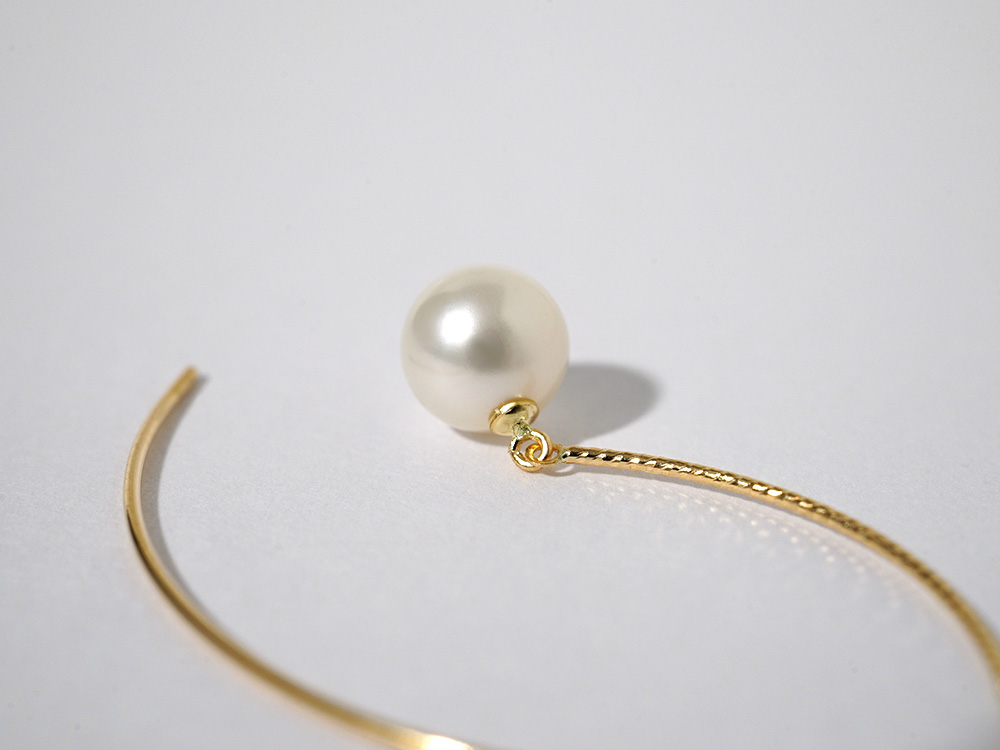 K18 アニマ パール ピアス レディース 女性用 18K 18金 6mm 真珠