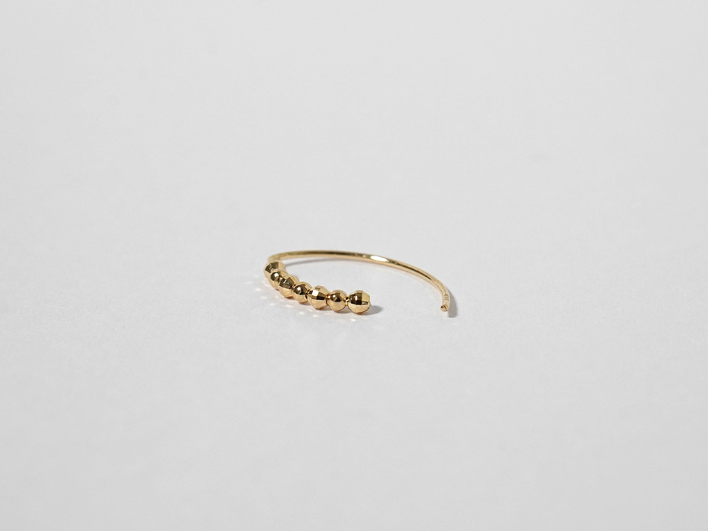 K18 ミラーボール フックピアス レディース 18K 18金 ゴールドピアス