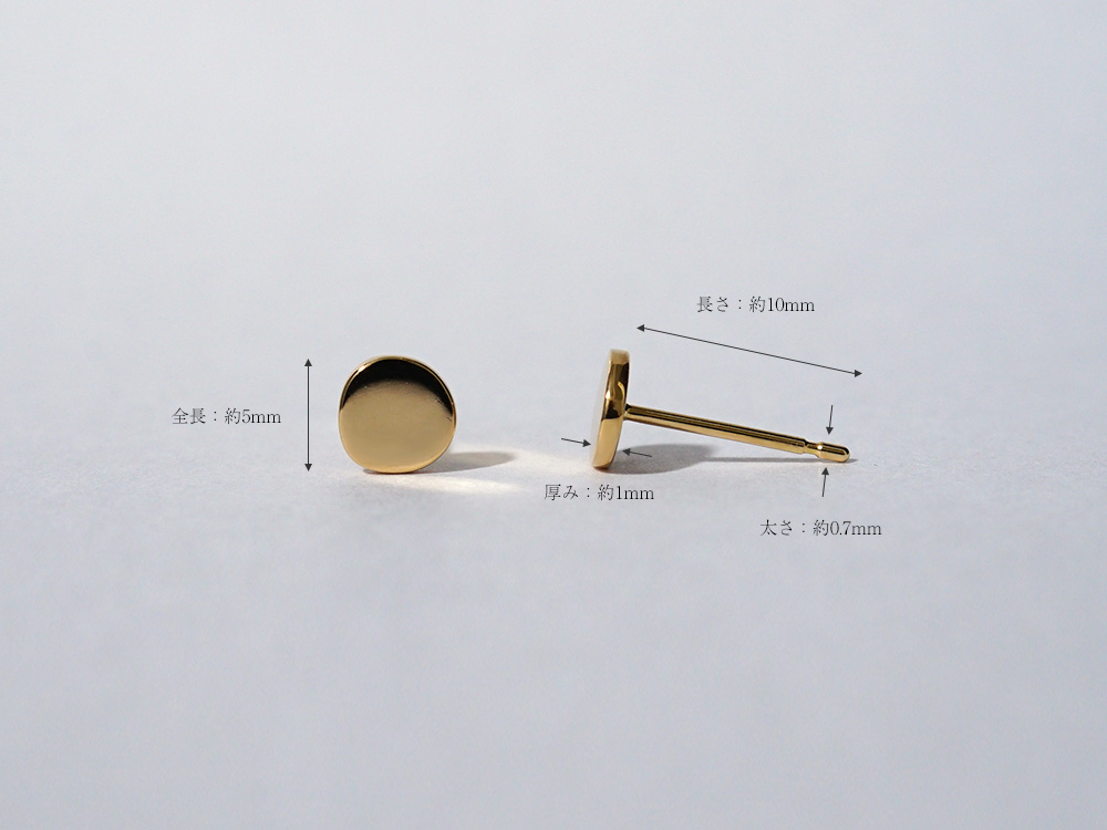 K18 ワープピアス 18k 18金 レディース 丸 サークル ラウンド