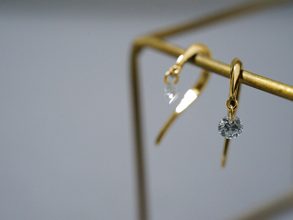 K18 ダイヤモンド ピアス 0.2ct アンドレス レディース 18K 18金