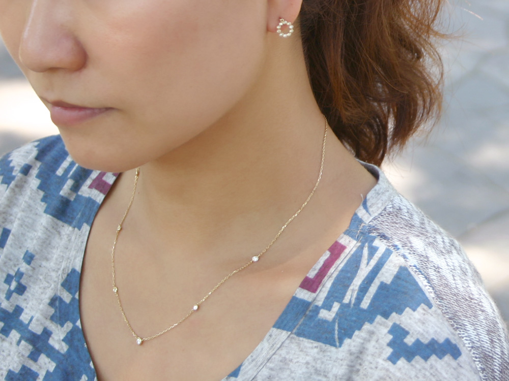 K18 ダイヤモンド フラメント ピアス ダイヤ 18k 18金 rph48987123