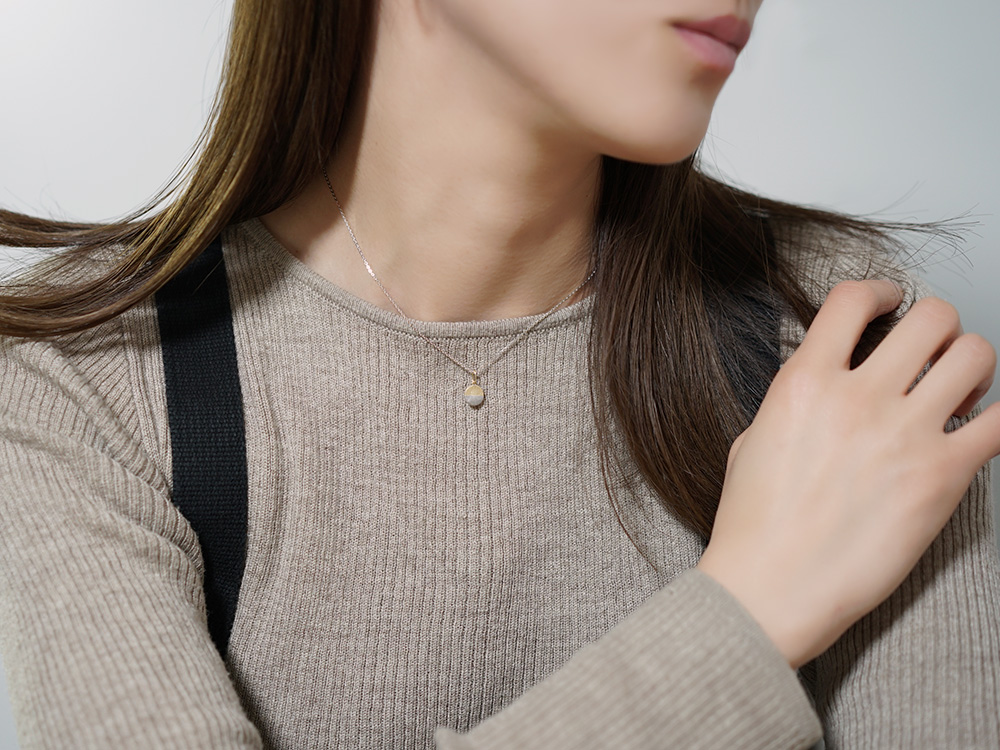 K18/Pt ペンダントトップ hinode レディース ネックレストップ コイン