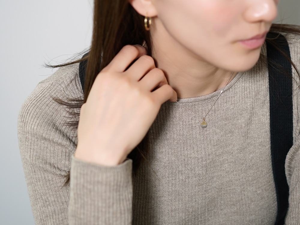 K18/Pt ペンダントトップ hinode レディース ネックレストップ コイン