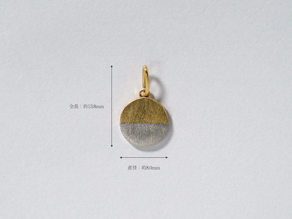 K18サークルペンダントトップ 宝石K18 サークルダイヤペンダントトップ ダイヤ：0.17ct サイズ