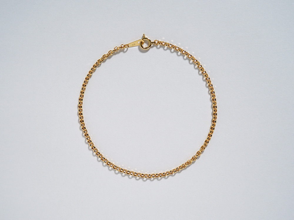 K18 エスカルゴチェーン ブレスレット 2.0mm レディース メンズ ユニ