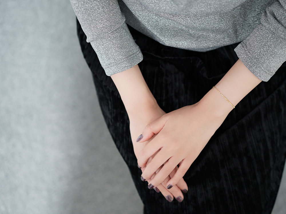 K18 ラディヘイ ブレスレット レディース 女性用 18K 18金 地金 コンビ