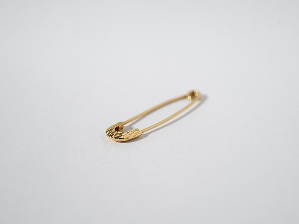 K18 ダイヤカット ピンブローチ レディース メンズ ユニセックス 18K