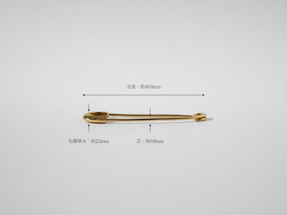K18 ダイヤカット ピンブローチ レディース メンズ ユニセックス 18K