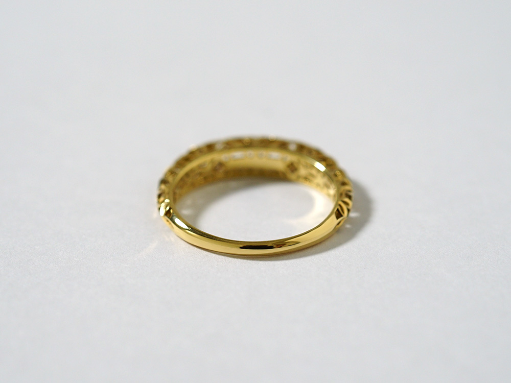 K18 ハナシッポウ リング レディース 女性用 18K 18金 Pt