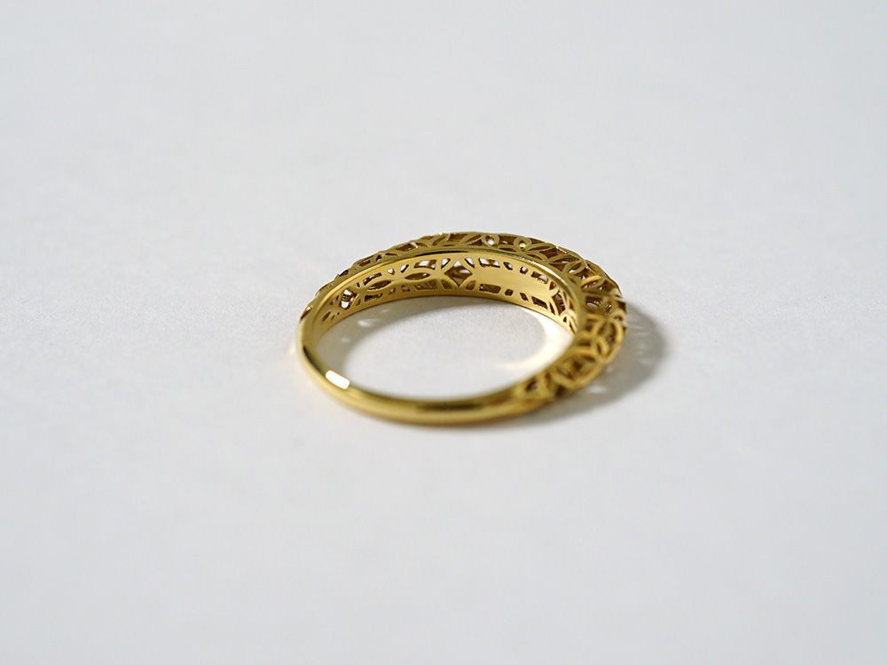 K18 ハナシッポウ リング レディース 女性用 18K 18金 Pt