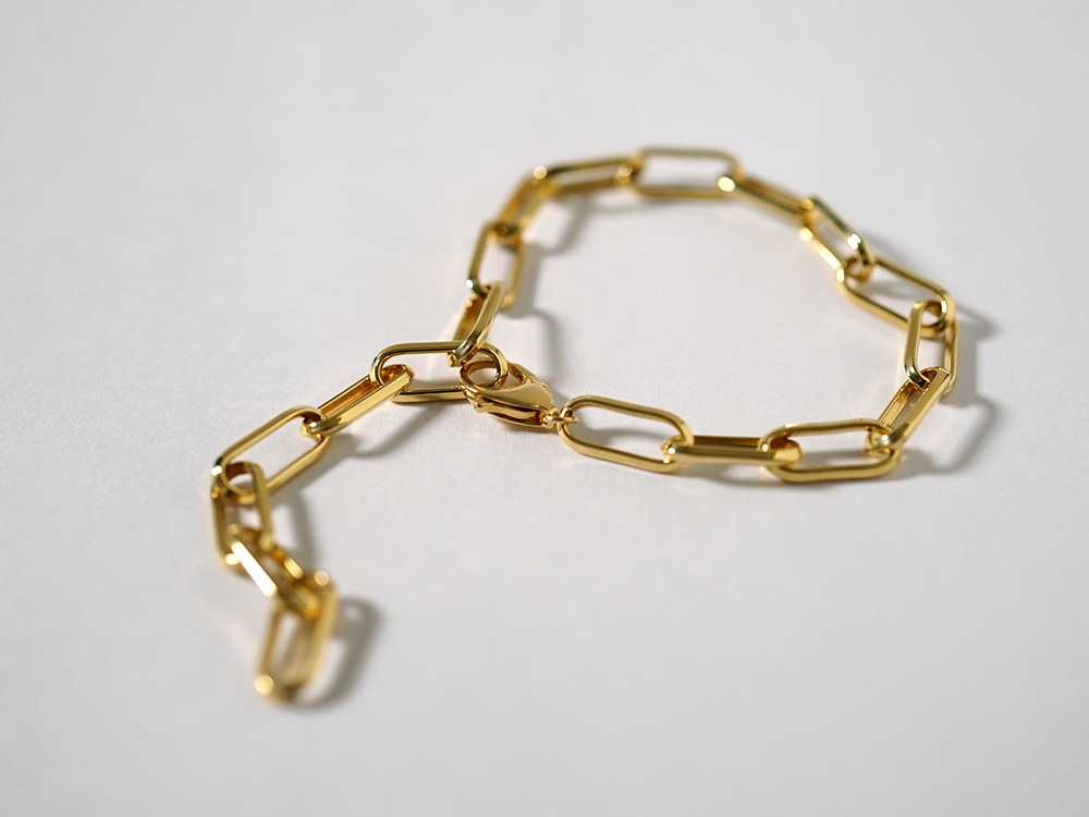 K18 クリップチェーン ブレスレット 5.4mm チェーンブレスレット