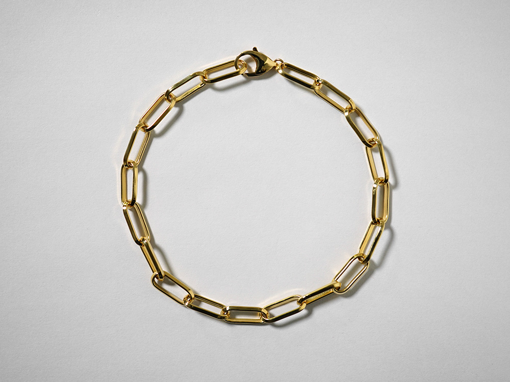 K18 クリップチェーン ブレスレット 5.4mm チェーンブレスレット