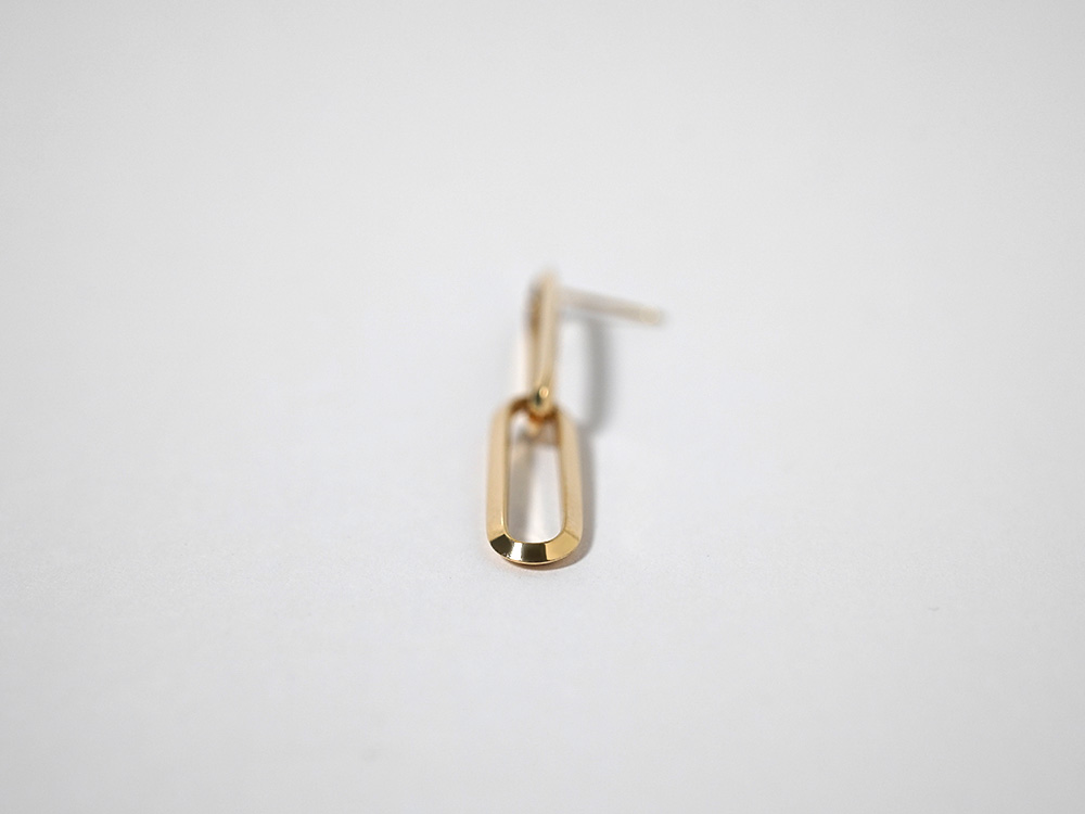 K18 ロングラディアントチェーン ピアス レディース 女性用 18K 18金