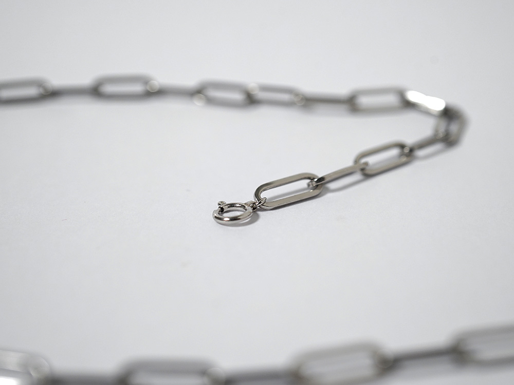 シルバー925 ペーパークリップチェーン4面カット 4mm/50cm Pt ペーパークリップ ネックレスチェーン 4.4mm チェーンネックレス