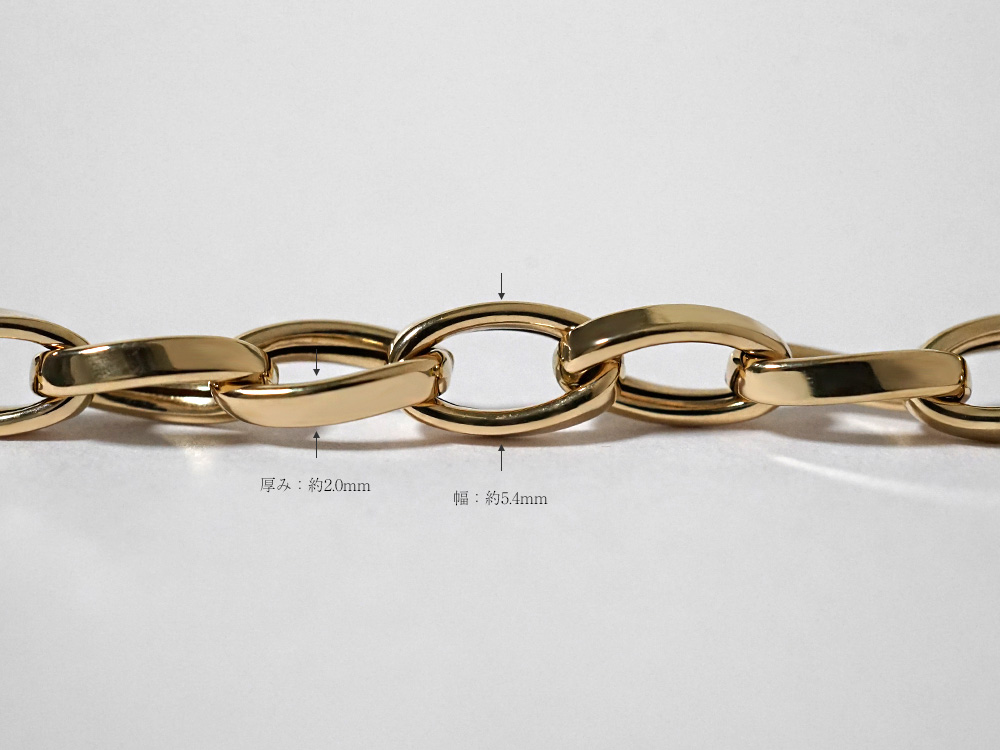 K18 トルシオーネ ネックレスチェーン 5.4mm メンズ レディース 18k 18