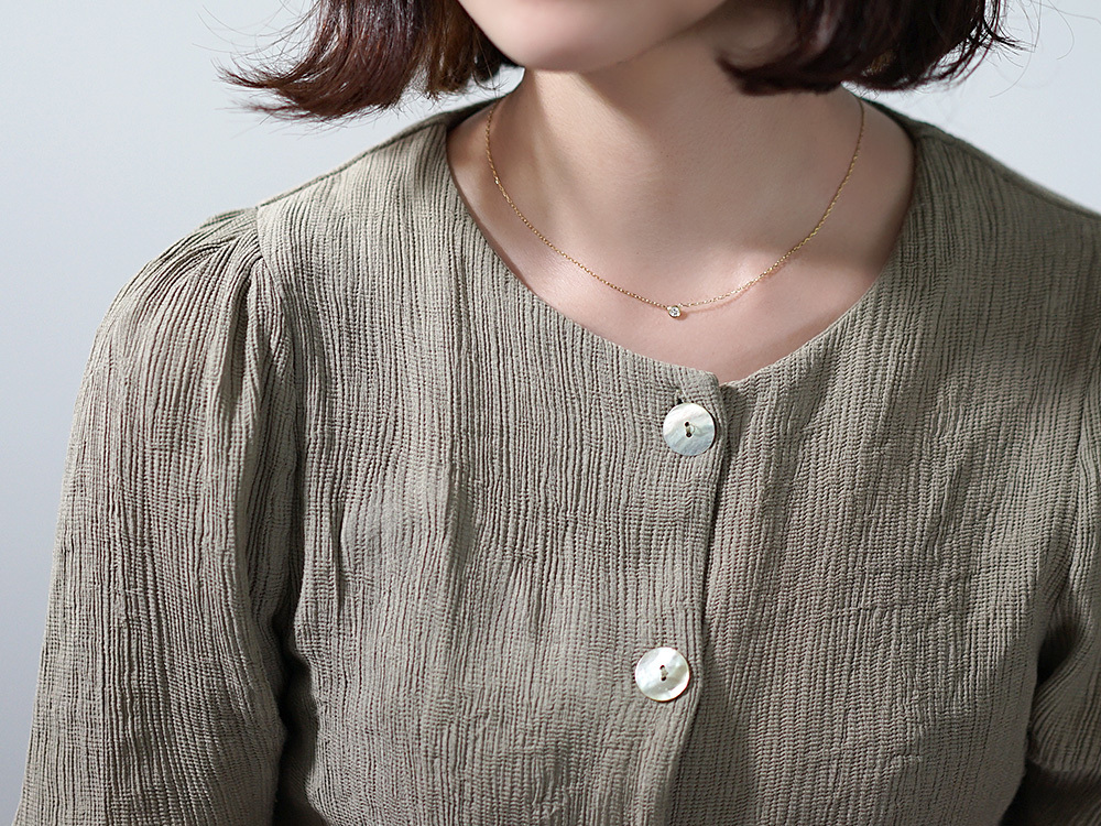 K18 ダイヤモンド ネックレス 0.1ct The pavilion 一粒シンプル