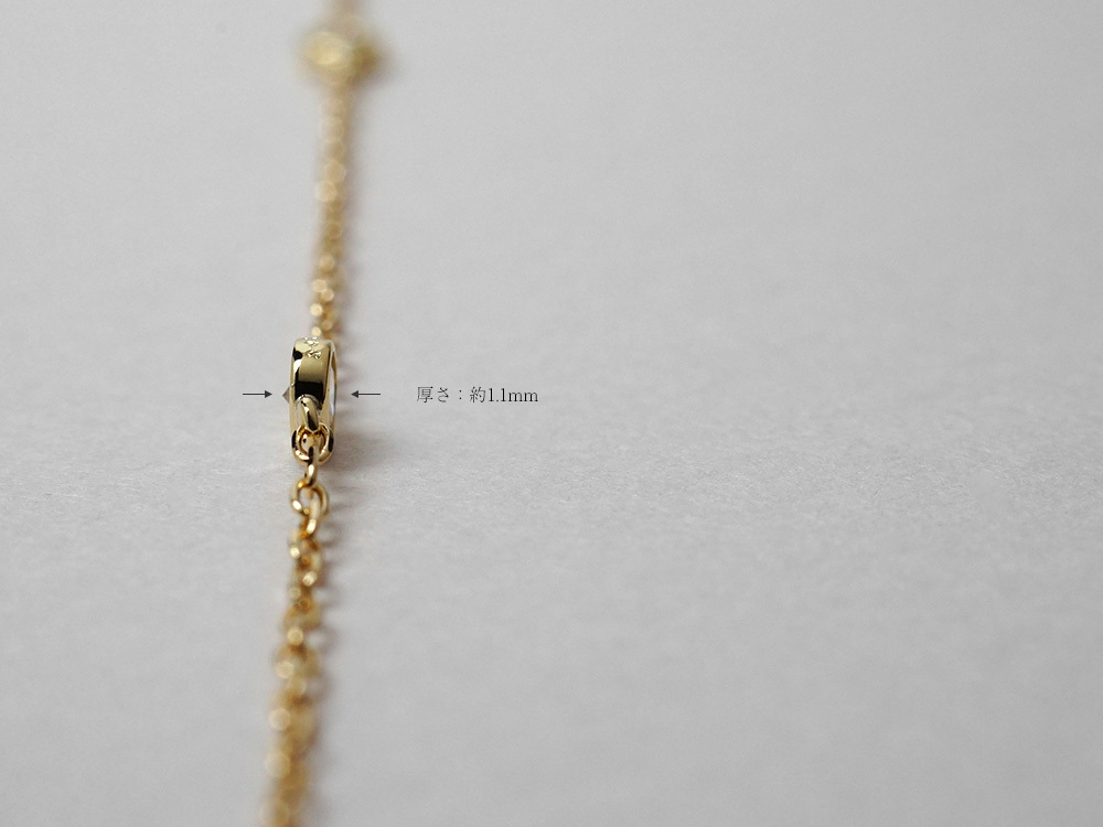 ブレスレット レディース 18K ダイヤモンド 0.15ct ダイヤ 18k 18金18