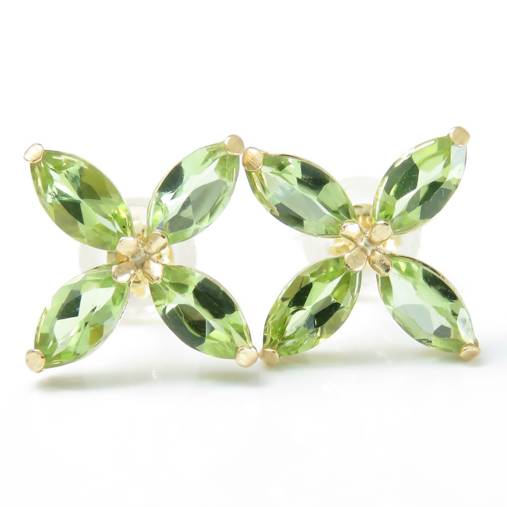 K10 ピアス 蜂 はち ハチ ビー bee モチーフ ホワイトトパーズ