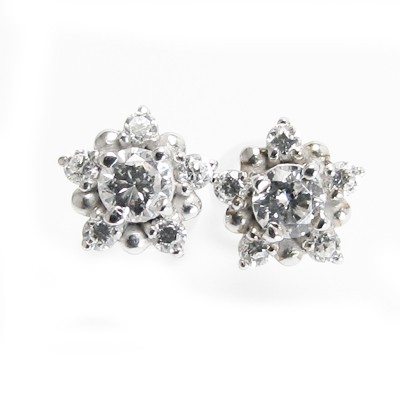 K18WG K18 ピアス ゴールド×ホワイトゴールド コンビ ダイヤモンド K18 1粒ダイヤ ピアス 18金 ホワイトゴールド 18K WG 天然 ダイヤ 両耳