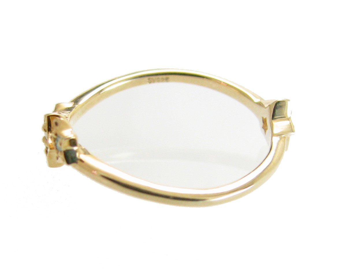 星 リング指輪 K18 スター 可愛い デザイン 表と裏 2way 18金