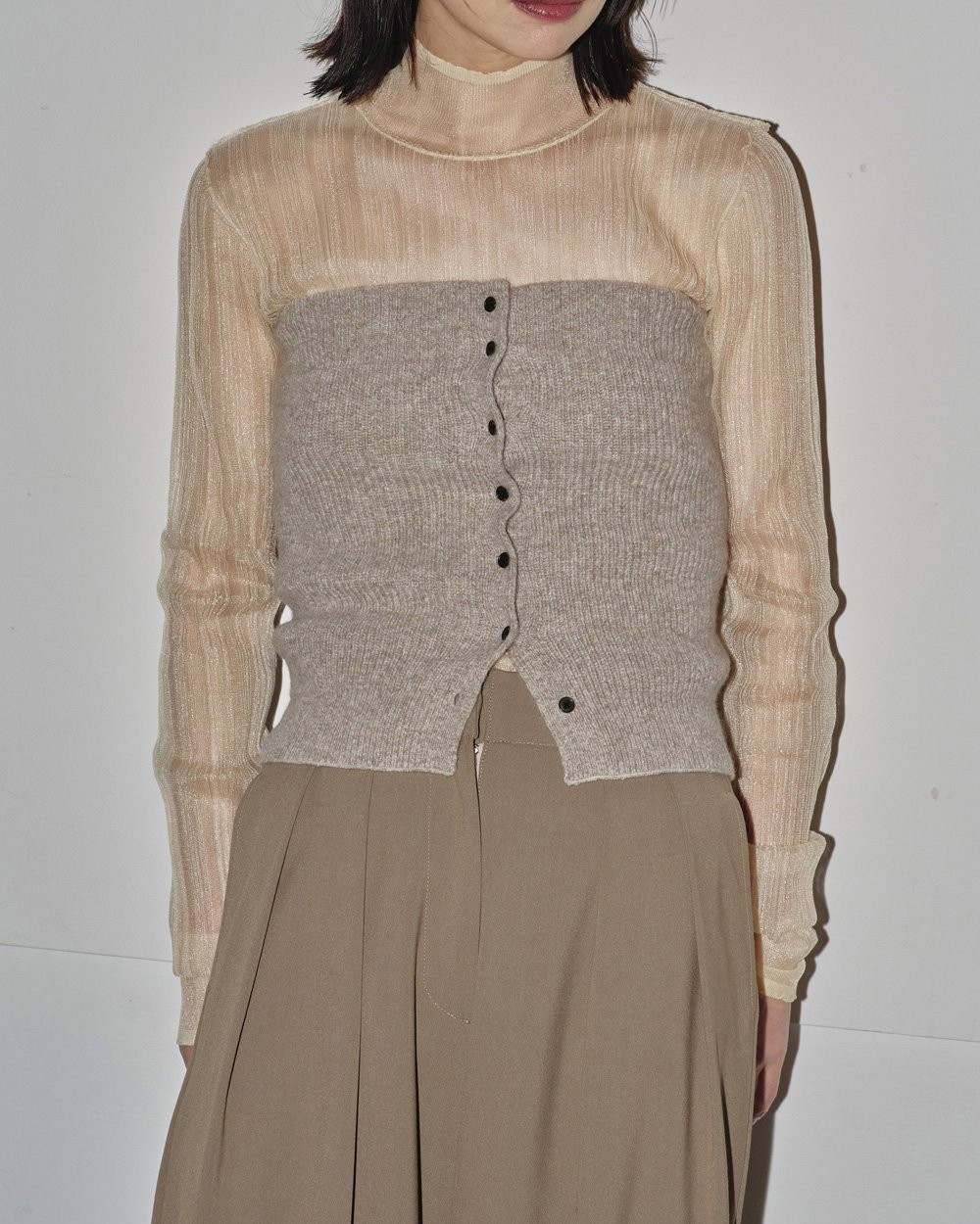 TODAYFUL (トゥデイフル）Sheer Randomrib Knit 即日発送 : RAPTURE