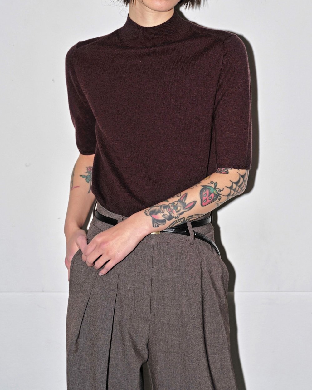 TODAYFUL (トゥデイフル）Halfsleeve Highgauge Knit 即日発送