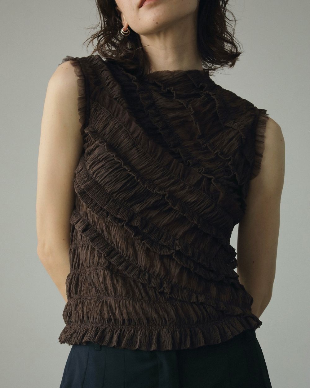 anuke（アンヌーク） (アンヌーク）Tulle Frill Tops 即納 : RAPTURE