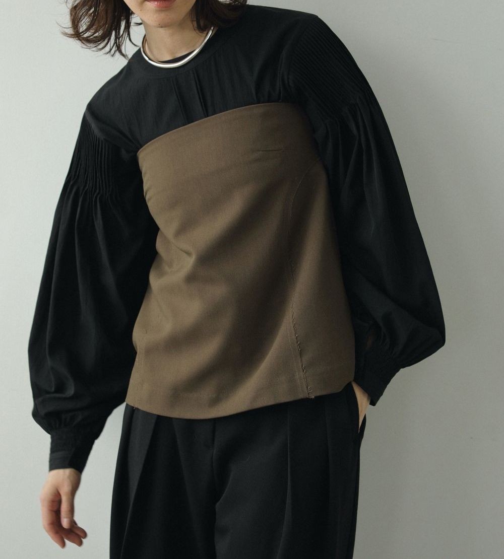 anuke（アンヌーク） (アンヌーク）Typewriter Pintuck Blouse 即日