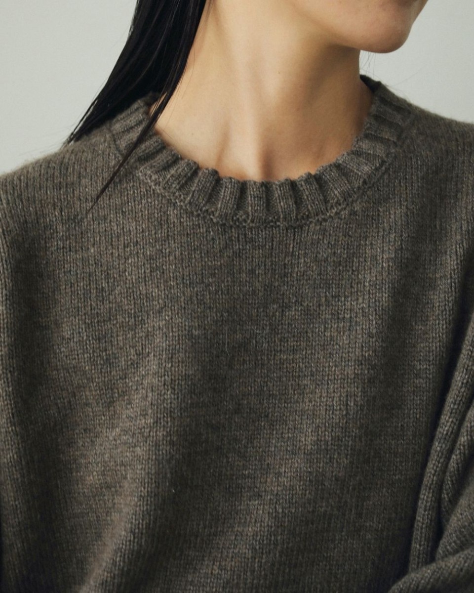 anuke Crewneck Soft Knit ライトグリーン anuke Crewneck Soft Knit ライトグリーン