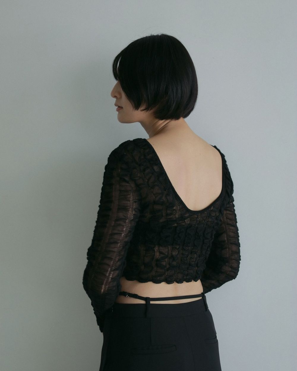 anuke ANUKE (アンヌーク）Shirring Short Knit 即日発送 SALE