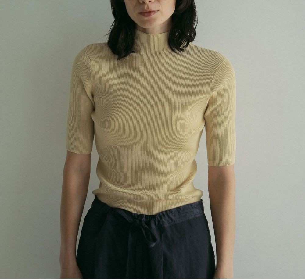 anuke ANUKE (アンヌーク）Halfsleeve Rib Knit 即日発送